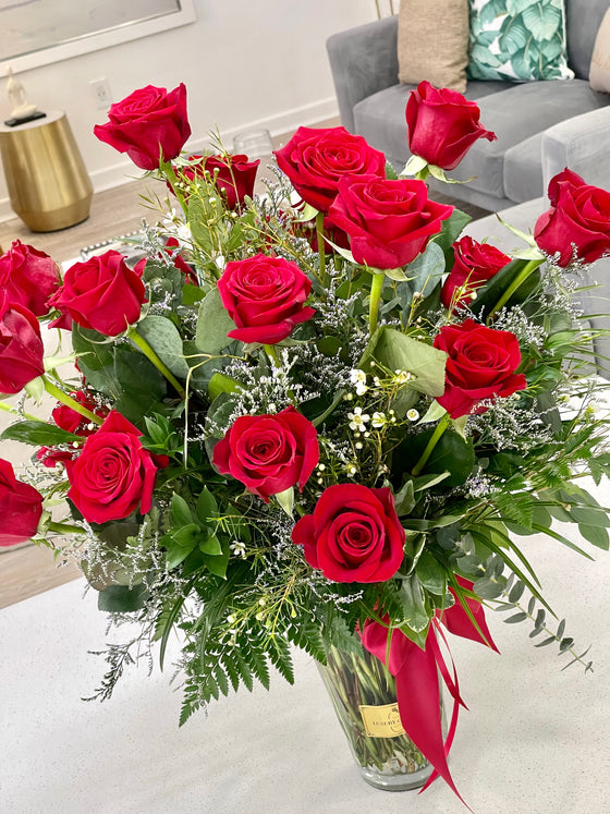 TWO DOZEN RED ROSES