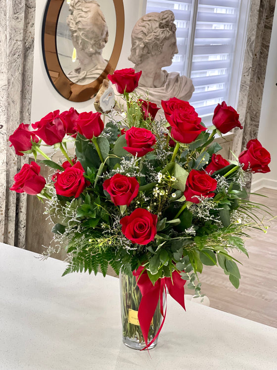 TWO DOZEN RED ROSES