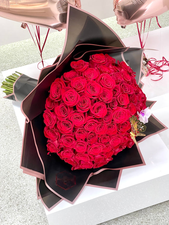 Ramo buchón de 50 rosas con corona 🌹👑 Sanford NC 📍#ramobuchon